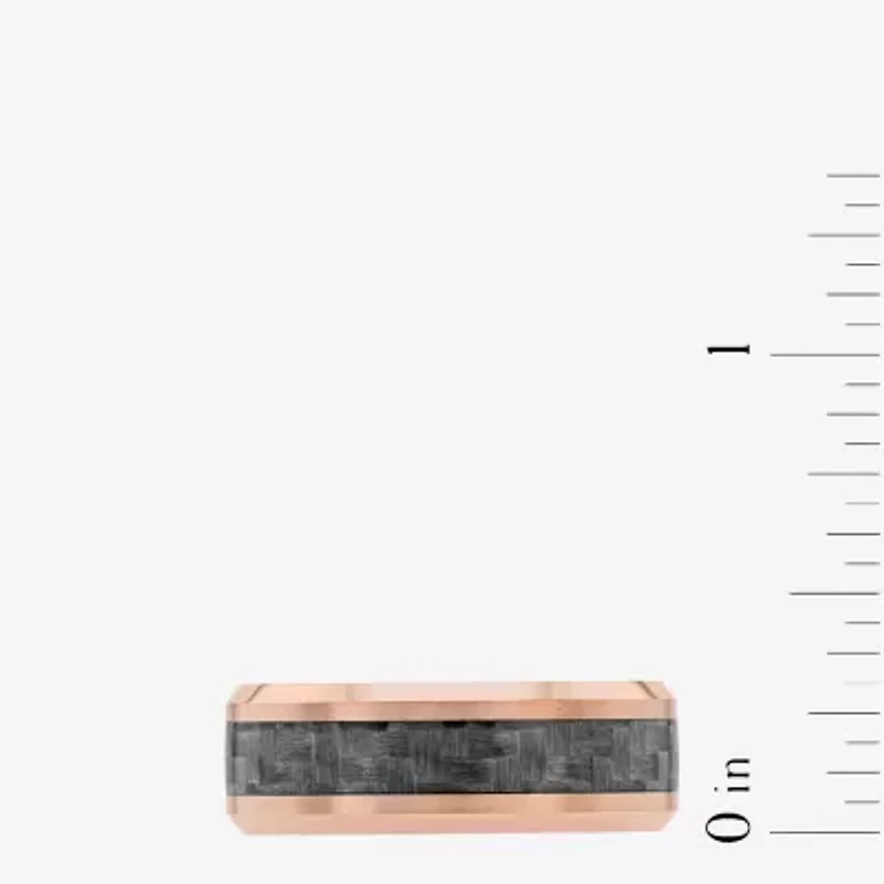 Mens 8MM Tungsten Anniversary Wedding Band