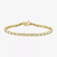 (H / I1) Womens 2 CT. T.W. Lab Grown White Diamond Sterling Silver 7.25 Inch Tennis Bracelet