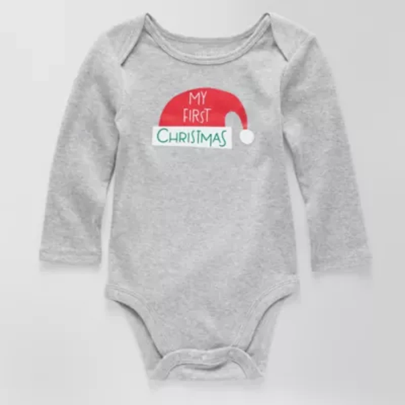 Okie Dokie Baby Unisex Crew Neck Long Sleeve Rib Bodysuit