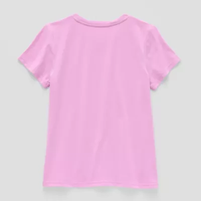 Xersion Little & Big Kid Girls Crew Neck Short Sleeve Regular Fit Graphic T-Shirt