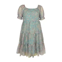 Lilt Big Kid Girls Short Sleeve A-Line Dress