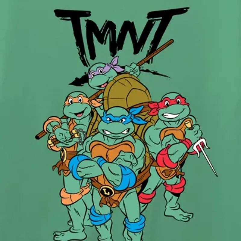 Little & Big Kid Boys Crew Neck Short Sleeve Regular Fit Teenage Mutant Ninja Turtles Graphic T-Shirt