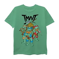 Little & Big Kid Boys Crew Neck Short Sleeve Regular Fit Teenage Mutant Ninja Turtles Graphic T-Shirt
