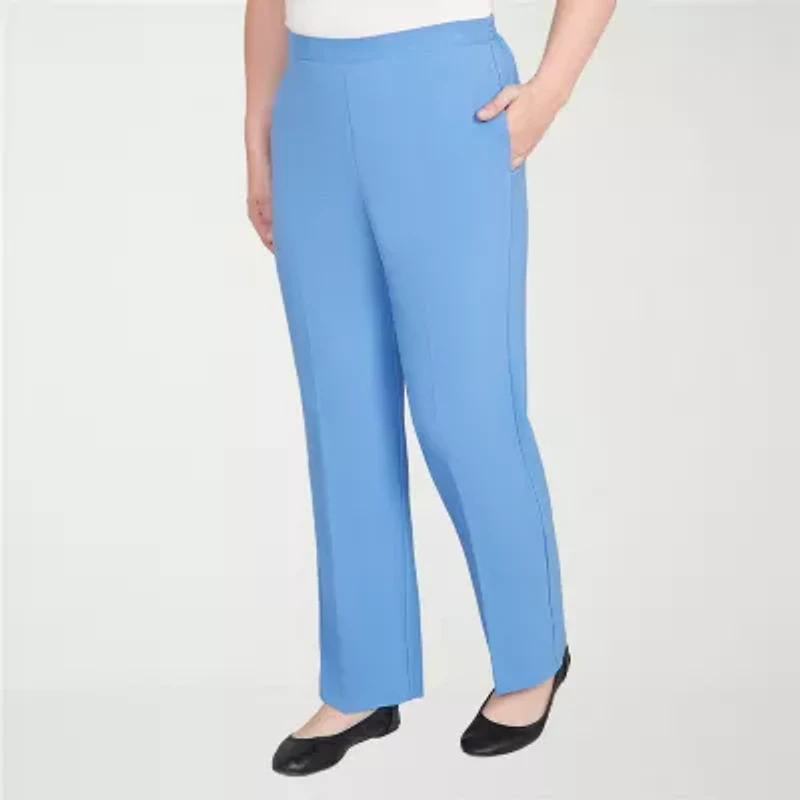 Alfred Dunner Business As Usual Womens Straight Pull-On Pant