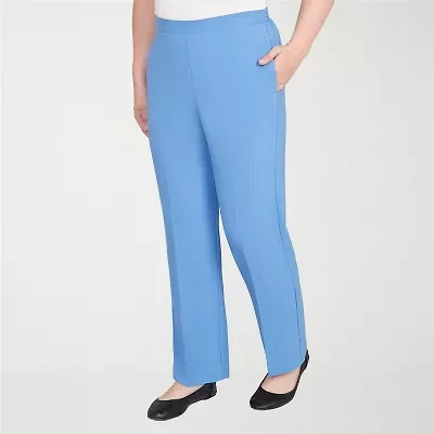 Alfred Dunner Business As Usual Womens Straight Pull-On Pant