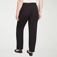 Alfred Dunner Business As Usual Womens Straight Pull-On Pant