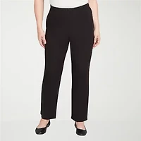 Alfred Dunner Business As Usual Womens Straight Pull-On Pant