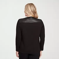 Alfred Dunner Business As Usual Womens Lightweight Jacket