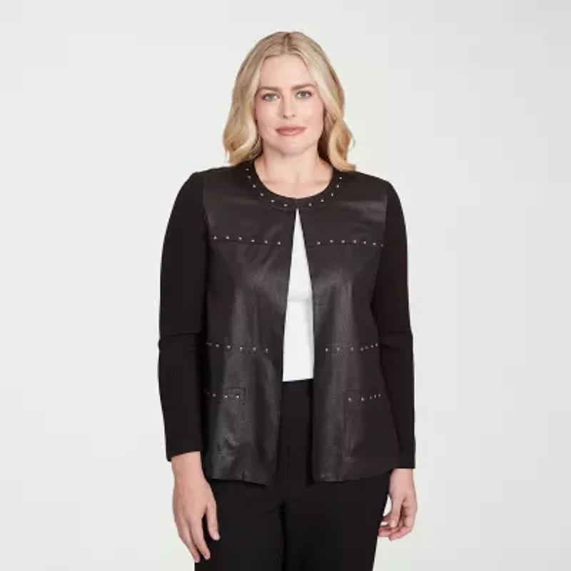 Alfred Dunner Business As Usual Womens Lightweight Jacket