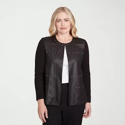 Alfred Dunner Business As Usual Womens Lightweight Jacket