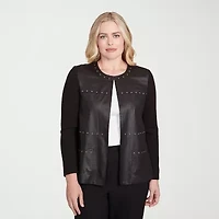 Alfred Dunner Business As Usual Womens Lightweight Jacket