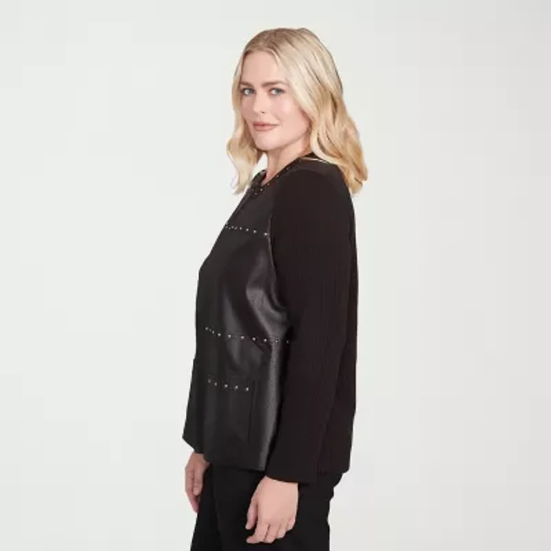 Alfred Dunner Business As Usual Womens Lightweight Jacket