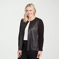 Alfred Dunner Business As Usual Womens Lightweight Jacket