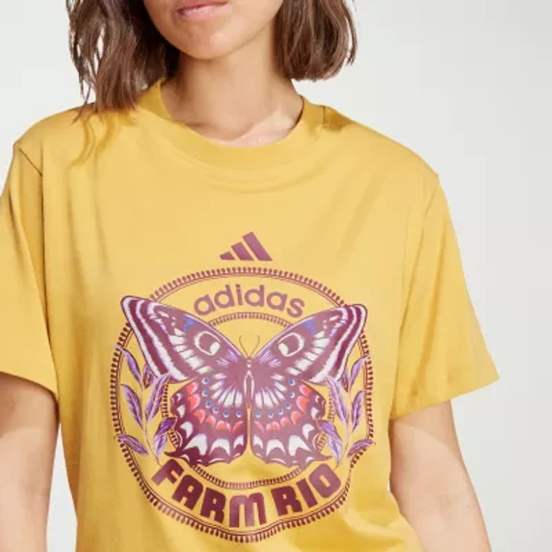 adidas Womens Crew Neck Short Sleeve Active T-Shirt