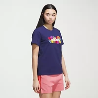 adidas Womens Crew Neck Short Sleeve Regular Fit Graphic T-Shirt