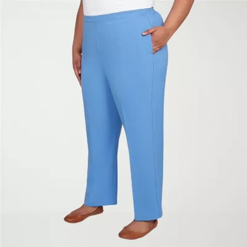 Alfred Dunner Business As Usual Womens Straight Pull-On Pant