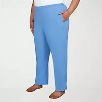 Alfred Dunner Business As Usual Womens Straight Pull-On Pant