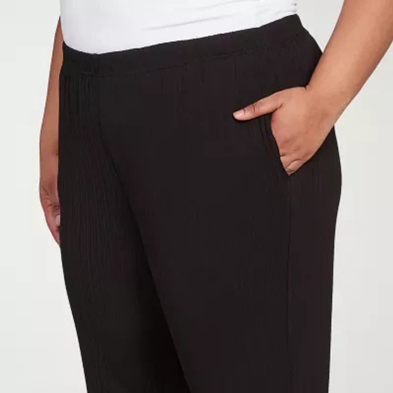 Alfred Dunner Business As Usual Womens Straight Pull-On Pant
