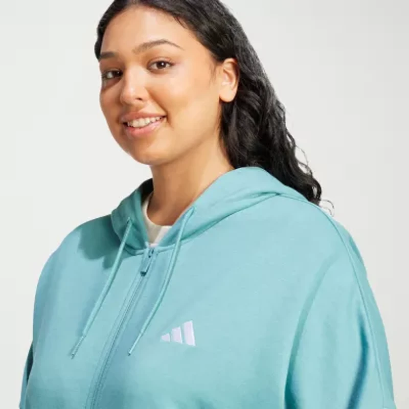 adidas Womens Long Sleeve Fleece Zipper Active Hoodie