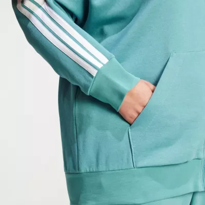 adidas Womens Long Sleeve Fleece Zipper Active Hoodie