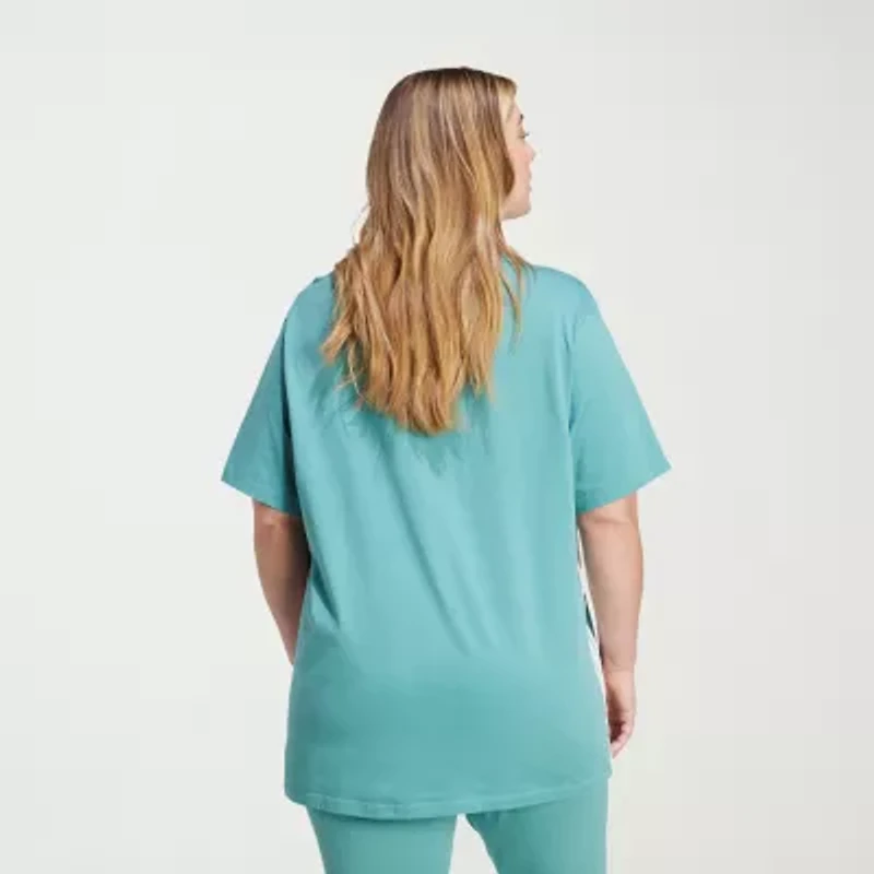 adidas Essentials 3 Stripe Tee (Plus Size)
