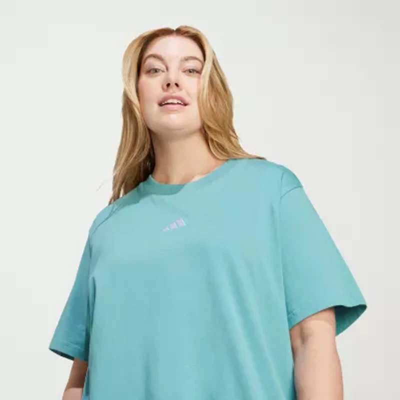 adidas Essentials 3 Stripe Tee (Plus Size)