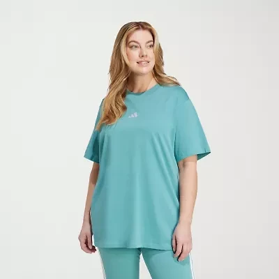 adidas Essentials 3 Stripe Tee (Plus Size)