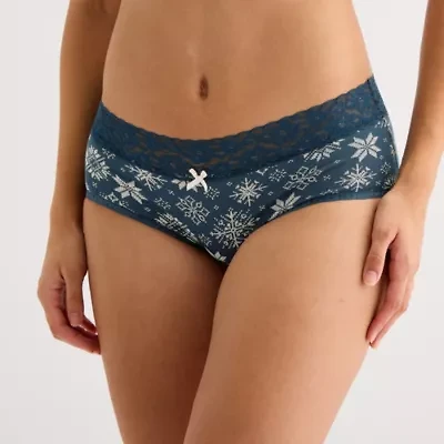 Arizona Body Cotton with Lace Boyshort Panty
