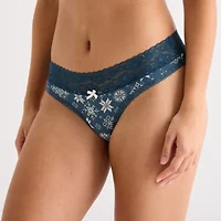 Arizona Body Cotton with Lace Thong