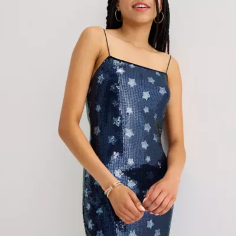by&by Star Womens Sleeveless Juniors Bodycon Dress