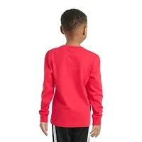 adidas Toddler Boys Crew Neck Long Sleeve Regular Fit Graphic T-Shirt