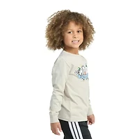 adidas Toddler Boys Crew Neck Long Sleeve Regular Fit Graphic T-Shirt