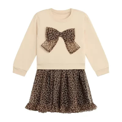 Knit Works Toddler Girls Short Sleeve Cap 2-pc. Dress Set