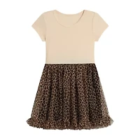 Knit Works Toddler Girls Short Sleeve Cap 2-pc. Dress Set