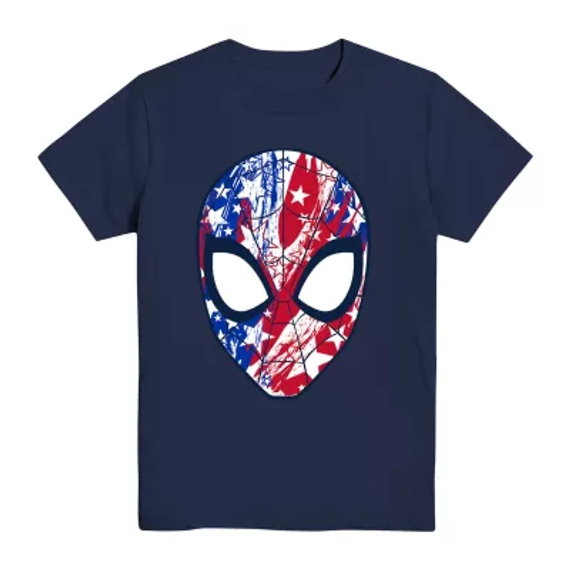 Little & Big Kid Boys Crew Neck Short Sleeve Spiderman Graphic T-Shirt