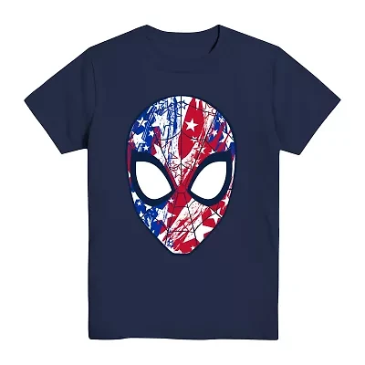 Little & Big Kid Boys Crew Neck Short Sleeve Spiderman Graphic T-Shirt
