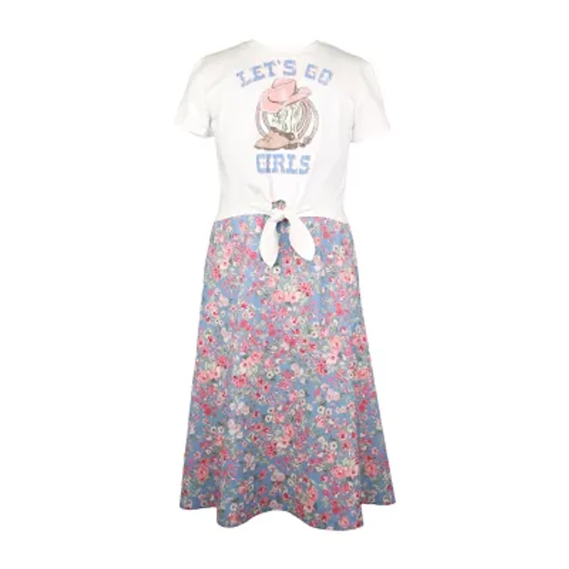 Lilt Big Kid Girls Short Sleeve Dress Set
