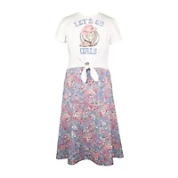 Lilt Big Kid Girls Short Sleeve 2-pc. Dress Set