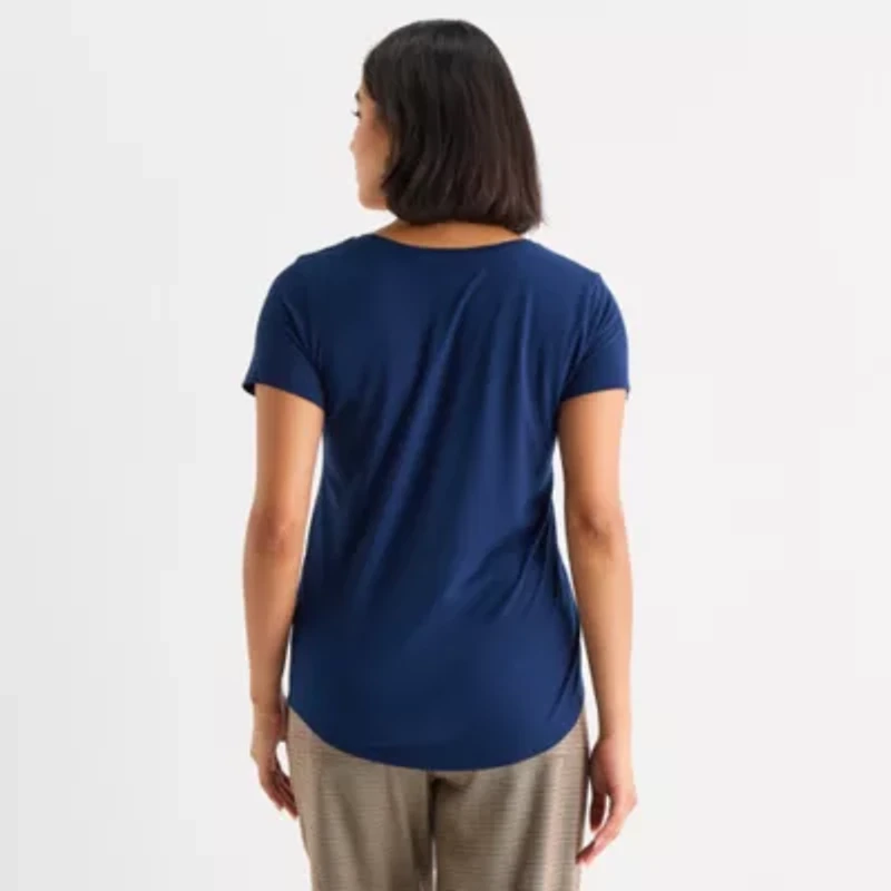 a.n.a Womens Scoop Neck Short Sleeve T-Shirt