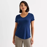 a.n.a Womens Scoop Neck Short Sleeve T-Shirt