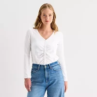 a.n.a Womens V Neck Long Sleeve T-Shirt