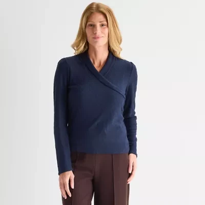 Liz Claiborne Womens Long Sleeve Blouse