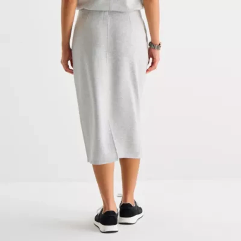 Stylus Womens Midi A-Line Skirt