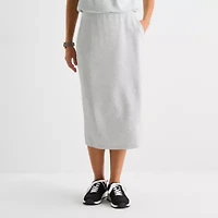 Stylus Womens Midi A-Line Skirt