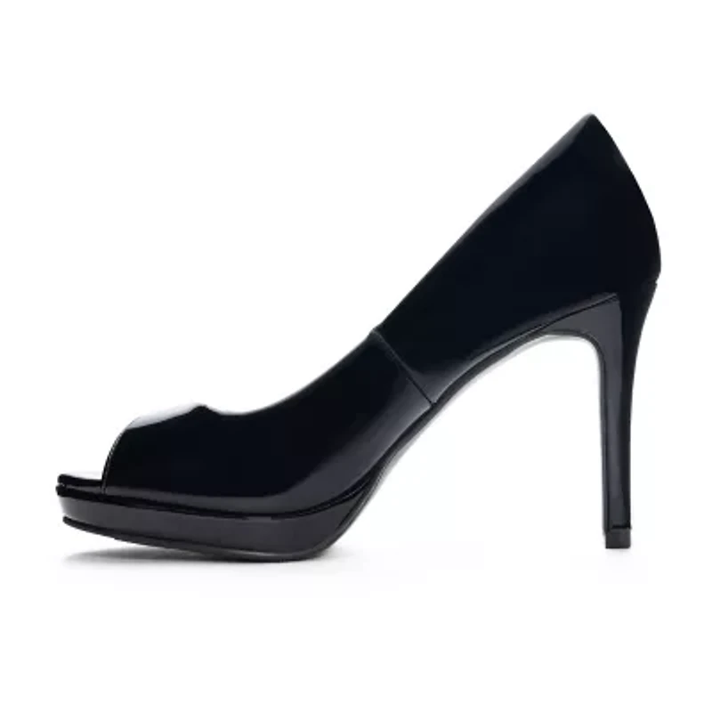 CL by Laundry Mild Womens Peep Open Toe Stiletto Heel Pumps