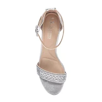 CL by Laundry Julieann Womens Round Open Toe Block Heel Pumps