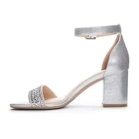 CL by Laundry Julieann Womens Round Open Toe Block Heel Pumps