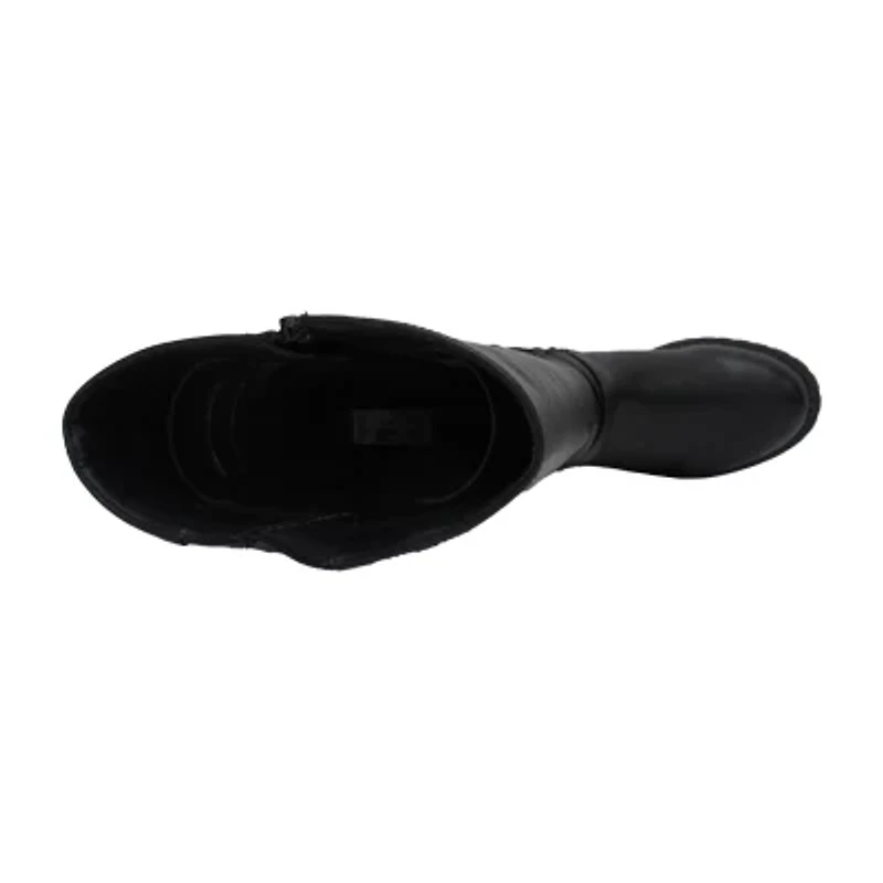 Pop Womens Baldwin Flat Heel Motorcycle Boots