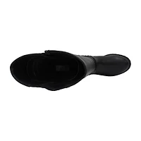 Pop Womens Baldwin Flat Heel Motorcycle Boots