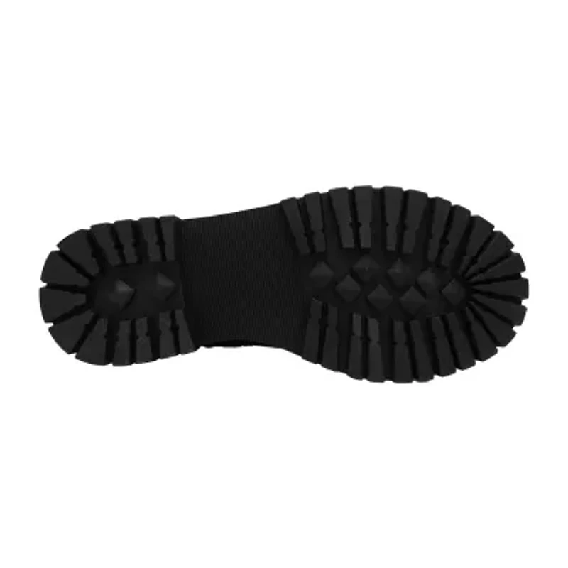 Pop Womens Baldwin Flat Heel Motorcycle Boots